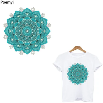 

Poemyi Mandalas Patches Applique on Clothes Stripes Iron on Patches for Clothing Application of Heat Transfer Clothes Stickers R