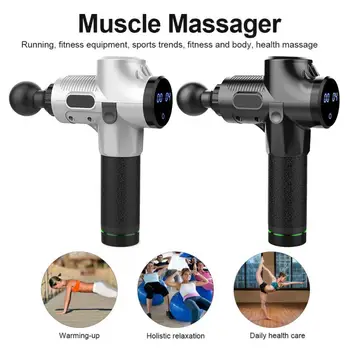 

LCD Display Massage Gun Deep Muscle Massager Muscle Pain Body Massage Exercising Relaxation Slimming Shaping Pain Relief