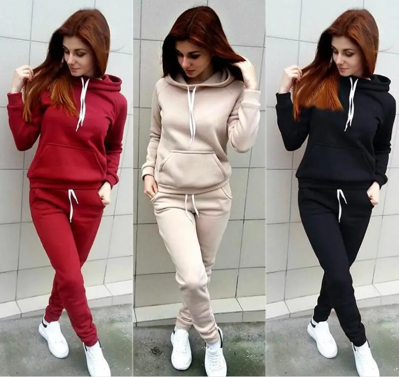 

2020 Autumn And Winter Hot Selling Hoodie WOMEN'S Dress Fashion Long Sleeve Hooded Set