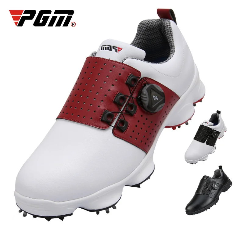 PGM Golf Shoes Mens Comfortable Knob Buckle Golf Men'S Shoes Waterproof