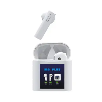 

M6 PLUS Stereo In-ear Temperature Measurement Bluetooth Headset Long-lasting Battery Life Earphone For IOS / Android / Windows