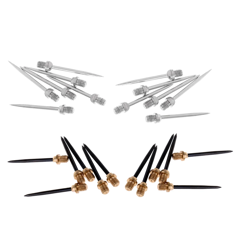 24pcs Harrows Darts Steel Tips Conversion Dart Tip Points 2BA Darts Accessories Black & White