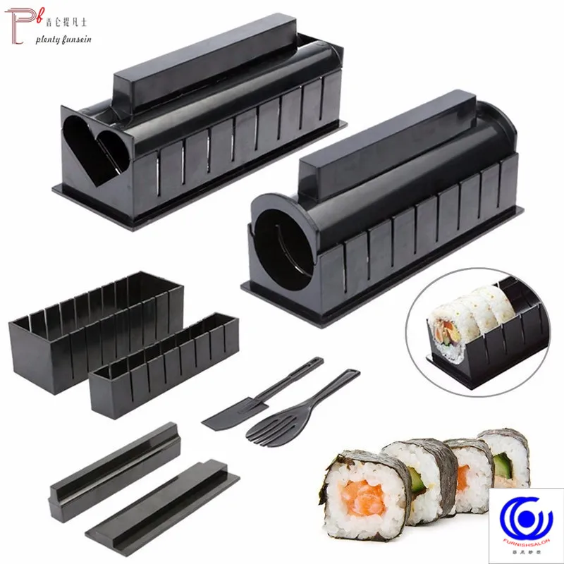 10 шт./партия пластик набор для приготовления суши наборы форм Onigiri сделай сам