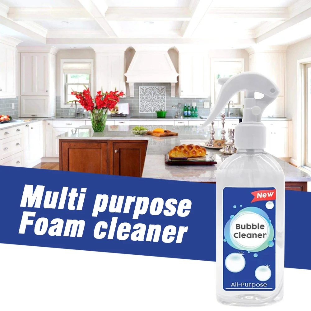 Household Foam Cleaner Rinse Free Spray Grease Stains Remover All-Purpose Household Bubble Cleaning Spray For Sink Kitchen