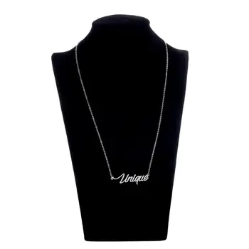 

45 Fonts Necklace Customized Stainless Steel Necklace Nameplate Choker Pendant English Name Jewelry Necklace AAA Quality