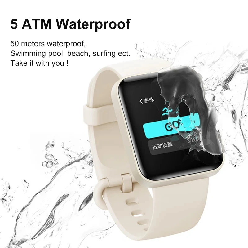 Xiaomi Global Version Mi Watch Lite Gps 5atm Waterproof Bluetooth Smartwatch  1.4''color Display Fitness Heart Rate Monitor Sport - Smart Watches -  AliExpress