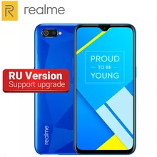 RU версия 6,1 дюймов Realme C2 RMX1941 мобильного телефона 4000 мА/ч, Octa core, 2 Гб оперативной памяти, 16 Гб встроенной памяти, 13MP 2MP двойной Камера Android 9,0 с двумя sim-картами 4G, чехол для телефона