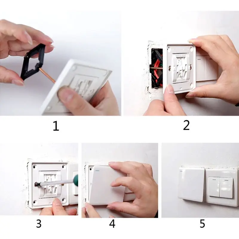 Switch Box Repair Tool 4 Pcs Reusable Box Repair Tool Cassette Repair Support Rod 86 Type Junction Box Easy to Install