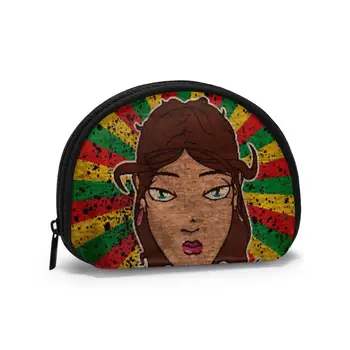 

Wallets Women Zipper Coin Purses Clutch Wallet Female Money Credit Card Holder Vintage Girl Head Retro Art