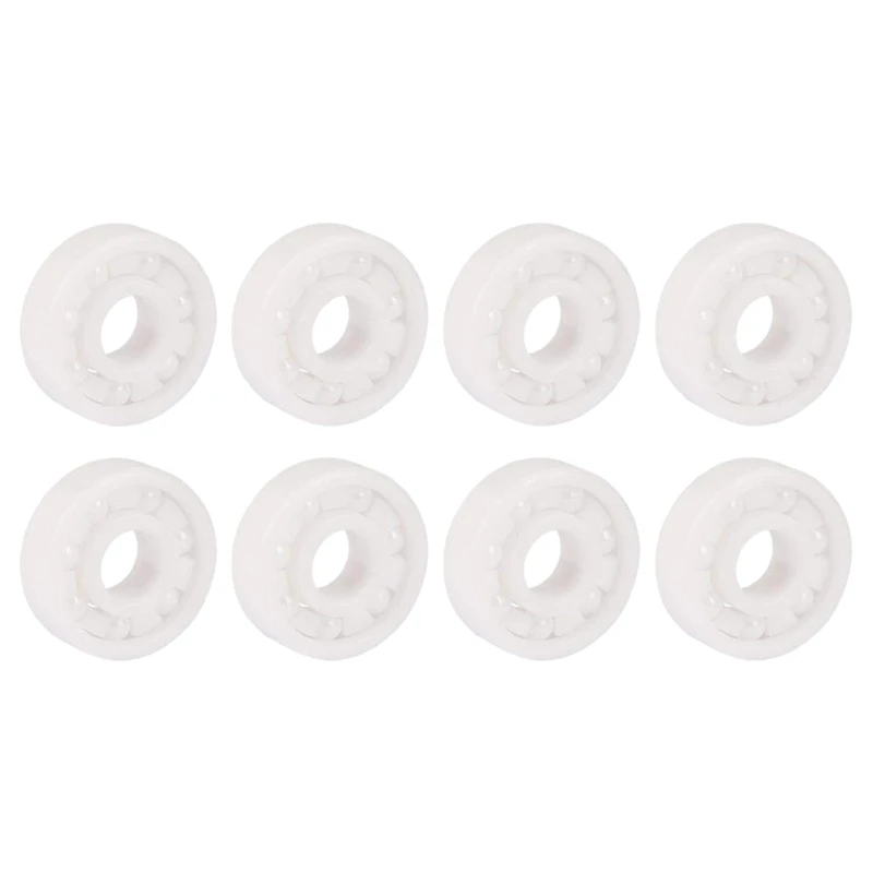 

Ball Bearings 8Pcs White Color ZrO2 Full Ceramic 608 8X22X7mm Miniature Ball Bearing