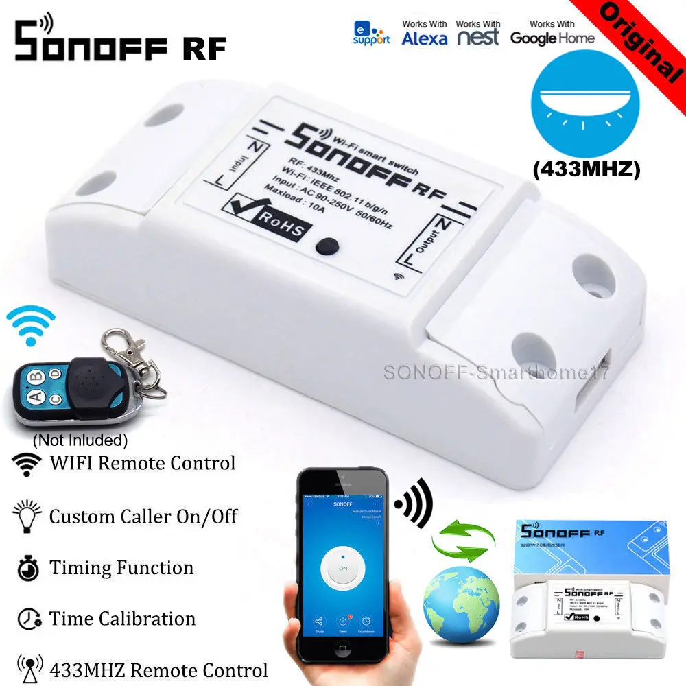 SONOFF TH10 / TH16 RF Basic Pow Dual Wifi переключатель умный дом беспроводной модуль