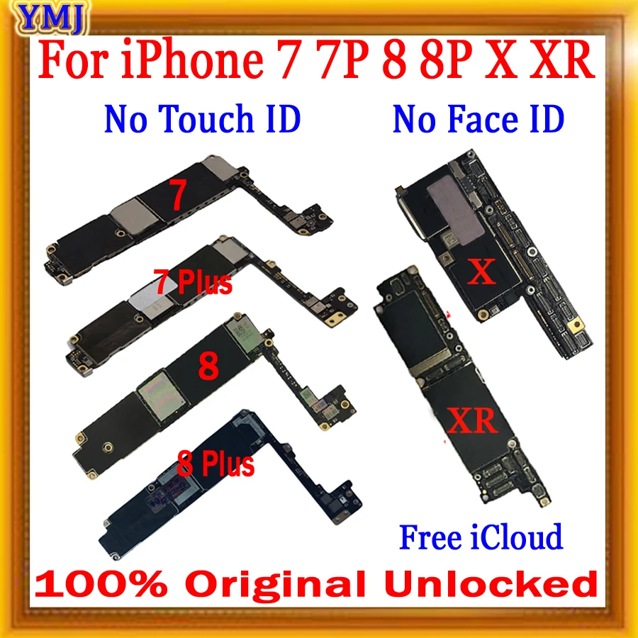 64GB/256G for iPhone 7 Plus 8 Motherboard No Touch ID iphone X XR Tested Good Without Account Plate | Мобильные телефоны и