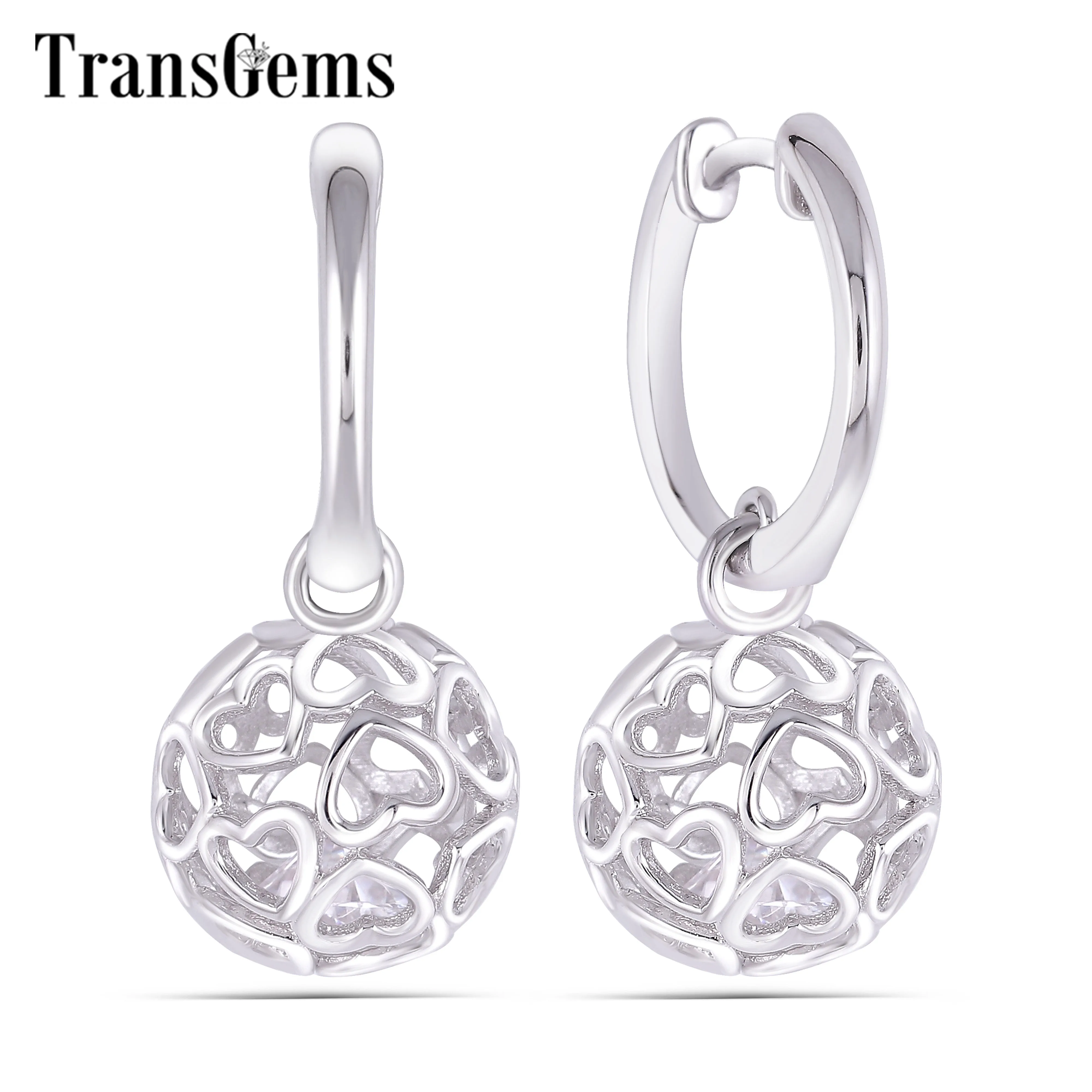 

DovEggs New Arrival Solid Silver S925 Center 2CTW 6.5mm F Color Moissanite Diamond Drop Heart Shape Earrings For Women Birthday Anniversary Bestie Gifts Girls
