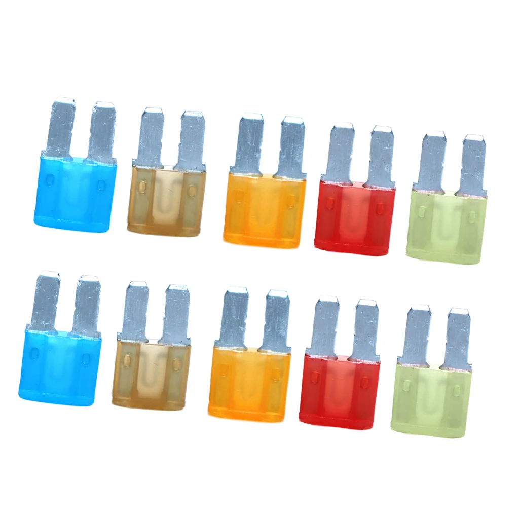 10 Pieces Micro2 ATR Car Automotive Fuses Assorted 5A 7.5A 10A 15A 20A