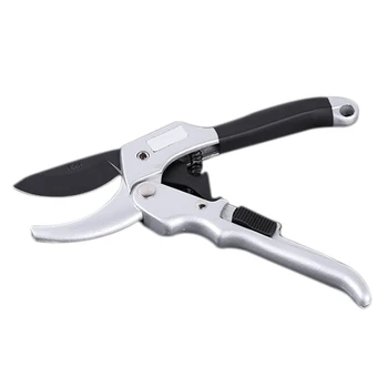 

20Cm Ratchet Plant Trim Horticulture Hand Pruner Cut Secateur Shrub Garden Scissor Tool Anvil Branch Shear Orchard Pruning