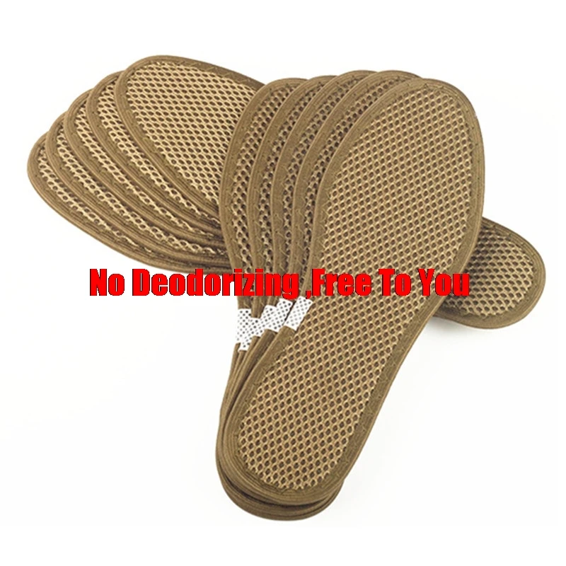Plantillas deportivas de carbón de bambú para zapatos, desodorante, malla transpirable, insertos de zapatos, cojín de pelota de fútbol