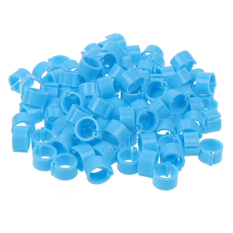 Light Blue 100 шт./лот внутренний диаметр 8 мм ноги голубя птицы голубь птица попугай клип кольца - Цвет: Light Blue