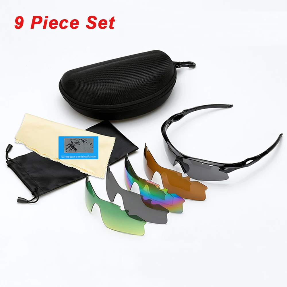 2020 New Cycling Glasses Set MTB Bike Eyewear Windproof Sand Running Fishing Outdoor Sports Polarized Sunglasses For Man Woman