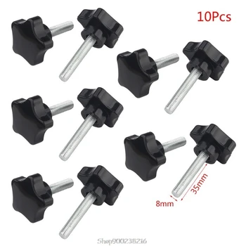 

10PCS M6/M8 Hand Screw Five-Star Shaped Head Thread Clamping Screws Bolt Knob for Industry Equipment S16 20 Dropship