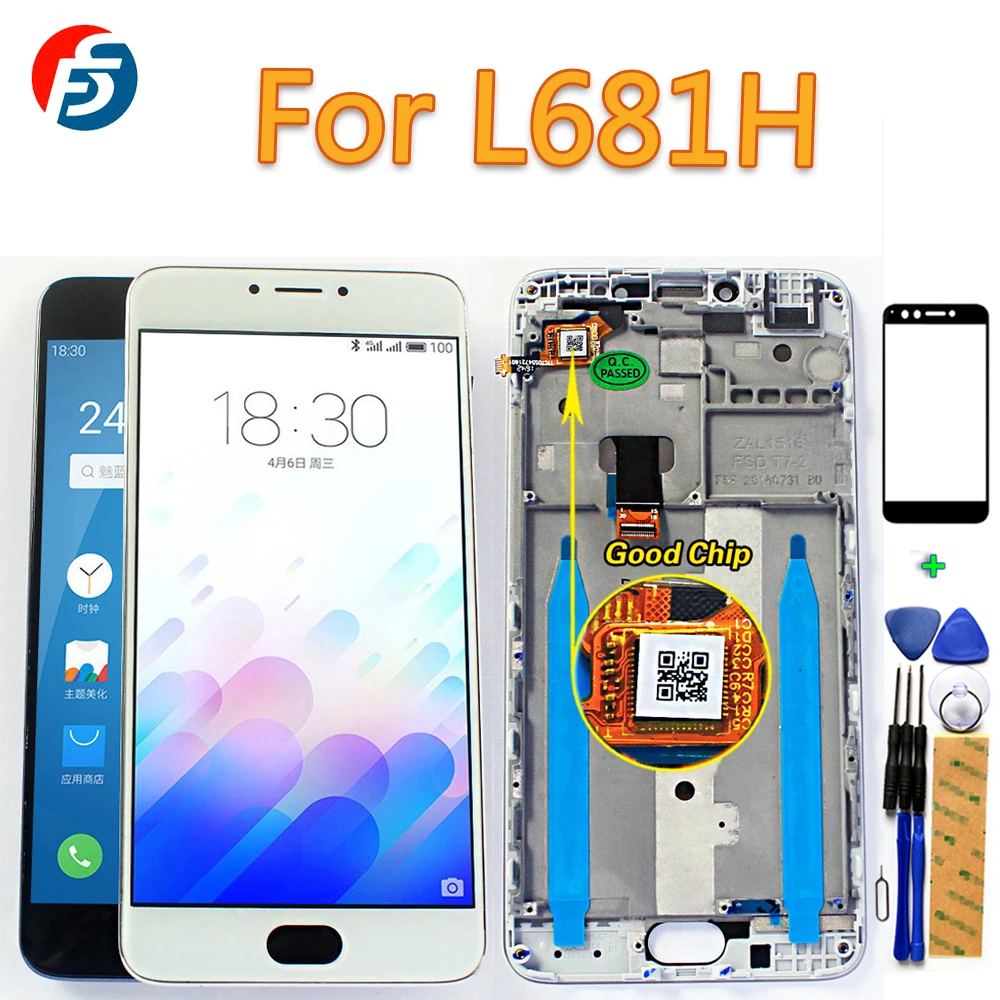 Качественный Сенсорный Экран AAA для Meizu M3 Note L681H (не M681H) ЖК-дисплей с дигитайзером в