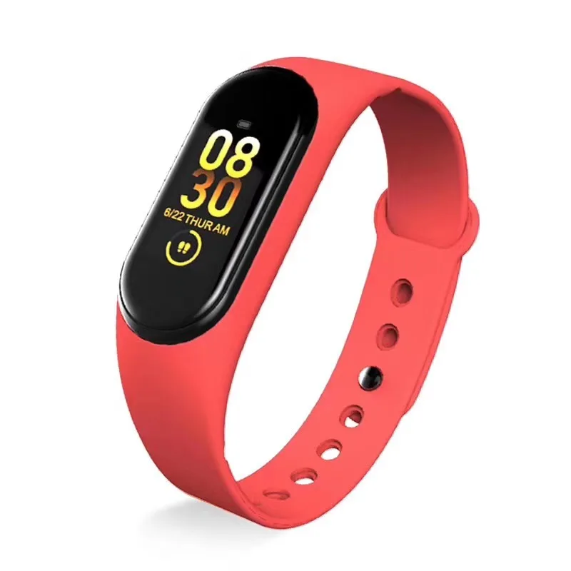 M4 Smartband пульсометр Монитор артериального давления фитнес-Браслет спортивный смарт-браслет отслеживание активности умный Браслет Смарт-браслет - Цвет: Красный