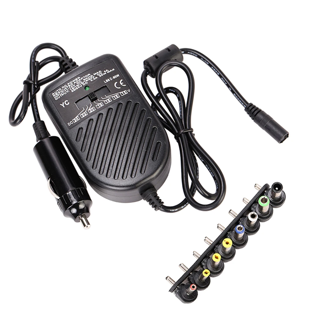 Car Charger Power Supply Adapter 15V-24V 80W For Notebook Laptop 1 set