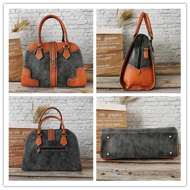 Kopen IMYOK Nieuwe Designer Tassen Vrouwen Vintage Hand Tassen Hoge Kwaliteit Casual Echt Lederen Tassen Laides Schoudertas Sac Belangrijkste femme