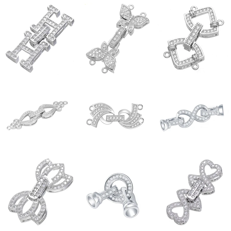 

Juya DIY Pearls Clasps Supplies Beadwork Beading Jewelry Making Components Gold/Silver Fastener Closure Lock Clasps Accessories