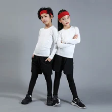 Комплект детского термобелья, пижамы с длинными рукавами, футболки и штаны быстросохнущая одежда для мальчиков и девочек подштанники