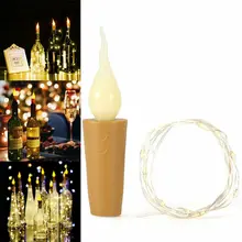 20 светодиодный теплый белый винный флакон в форме пробки светильник s ночной Сказочный светильник 2 м