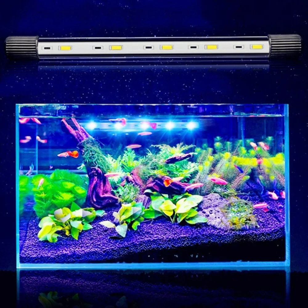 Аквариумный светодиодный светильник аквариумный амфибия высокий яркий светодиодный светильник погружной светильник водонепроницаемый светильник на присоске Прямая поставка