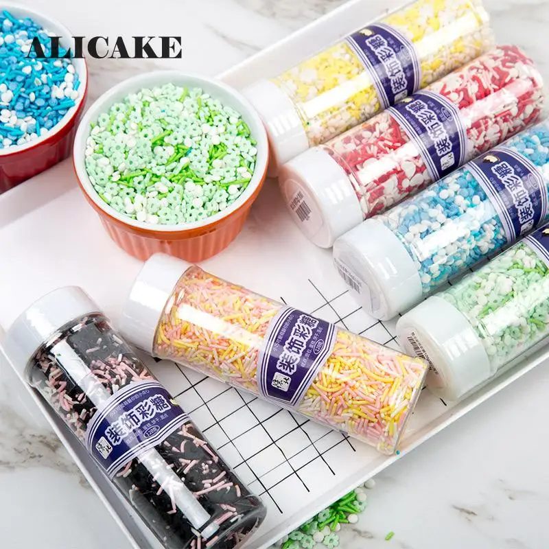 120g Edible Sprinkles Colorful Baking Cake Decoration Tools Sugar Food Coloring Sprinkle Candy Baking Bakery Pastry Tools