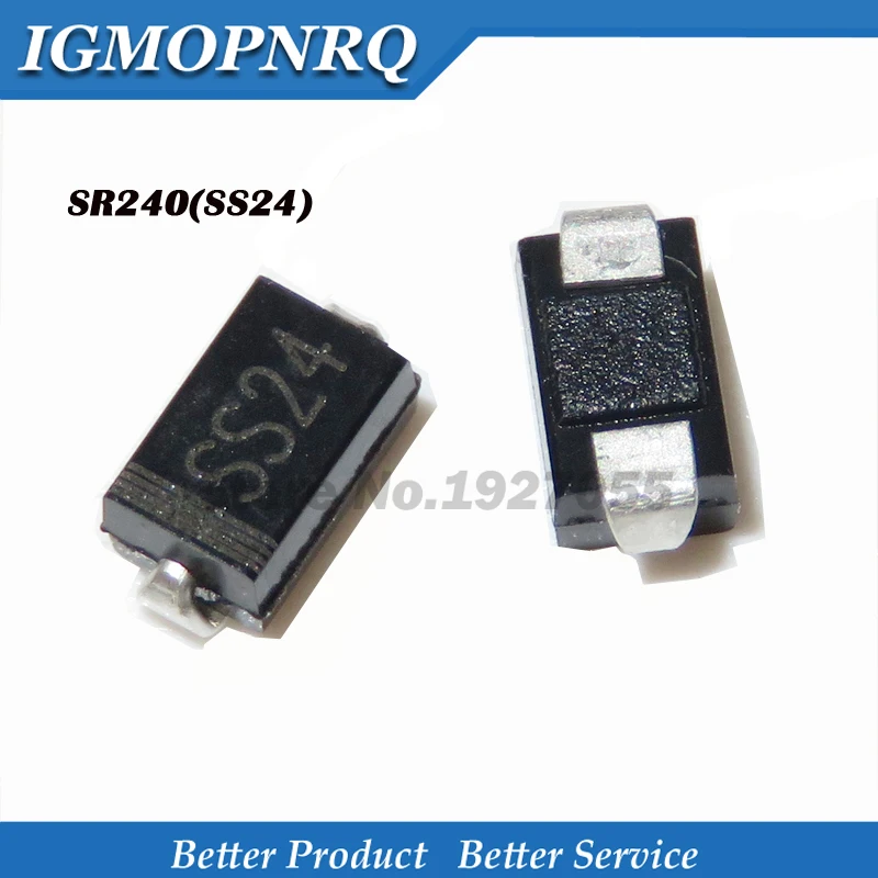100 шт. Превосходное качество SS24 2A 40V SMA SR240 DO-214AC SMD выпрямительный диод SR240 SS24
