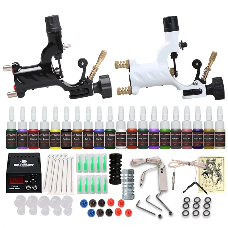 Wormhole Tattoo Kit Tattoo Machine Kit for BeginnerTattoo Machine Kit  Professional Complete with Tattoo Cartridge NeedlesTattoo Ink