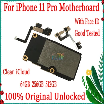 

For iPhone 11 Pro With Face ID Motherboard 64GB 256GB 512GB Free iCloud, Original Unlocked For iPhone 11 Pro Logic Board