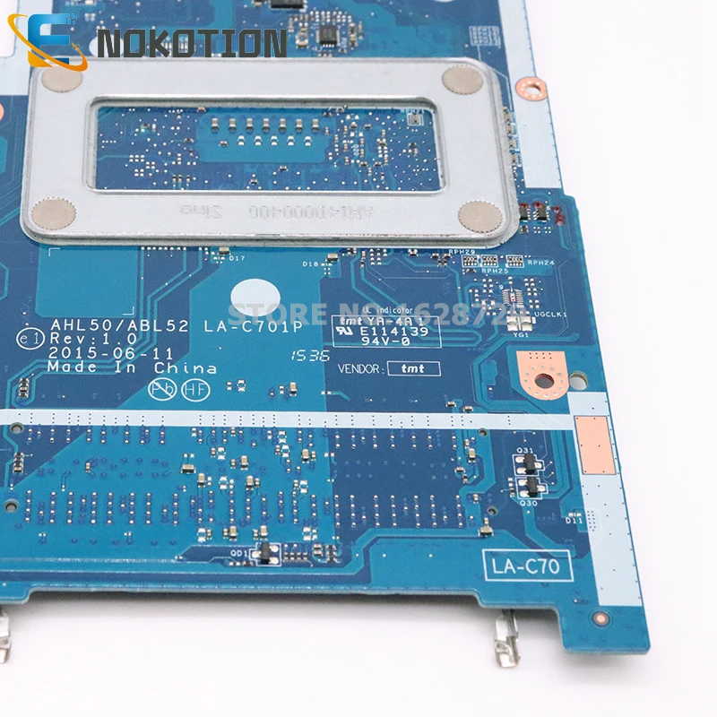 Promo  NOKOTION 815247-501 815247-001 For HP 15-AY Laptop Motherboard AHL50 ABL52 LA-C701P Mainboard SR23W