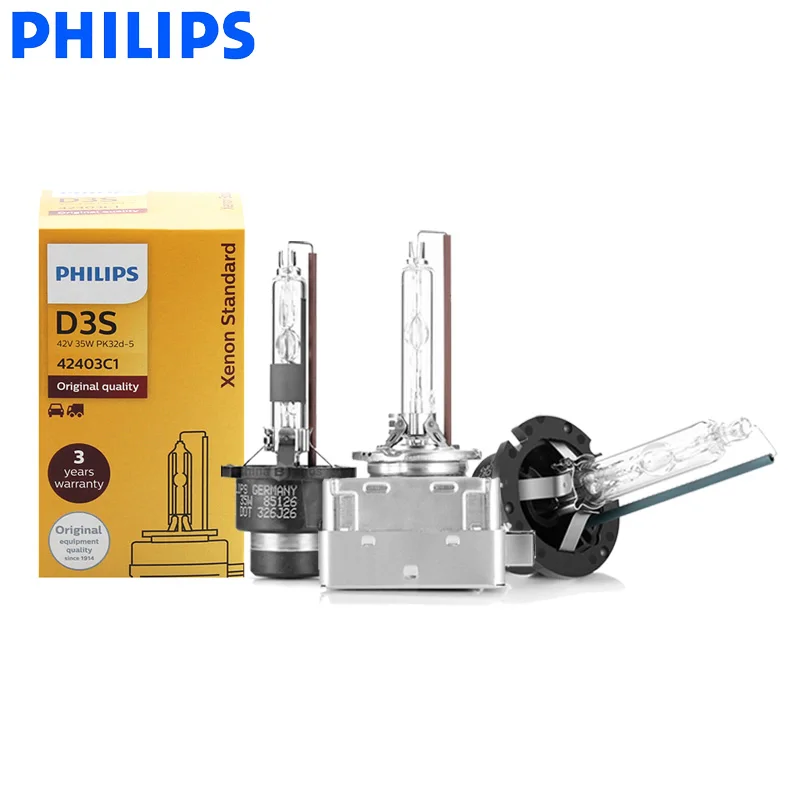 Philips HID D1S D2S D2R D3S D4S D5S 35W ксеноновый стандарт 4200K яркий белый светильник, автоматический головной светильник ECE Аутентичный, 1X