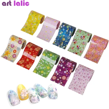 

1 Box Floral Flower Nail Foil Set 60*2.5cm Lovely Style Nail Art Transfer Sticker Manicure DIY Tips Decals UV Gel Decoration