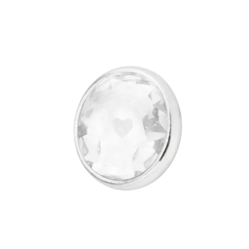 

100% 925 Sterling Silver April Droplet Petite Charms Fits Floating Locket Pendant Necklace Beads for Women DIY Jewelry kralen