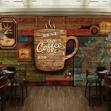 Пользовательские нарисованные вручную винтажные Обои для рабочего стола кафе