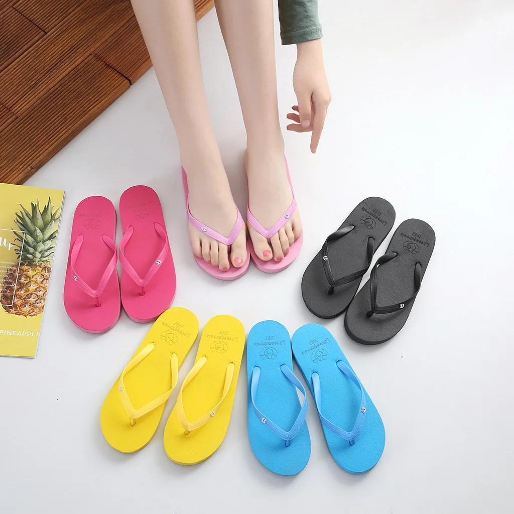 

Woman Beach Shoes Solid Black Shoes Sandal Flip Flops Women Beach Slippers Women Outdoor Pool Shoes Zapatillas Chinelo Sandalia