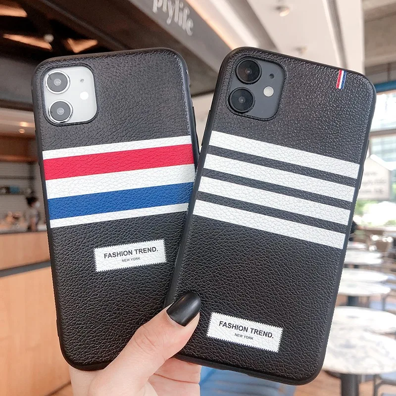 

Luxury thom soft case for iphone 11 pro x xs max xr 8 7 6 6S plus SE 2020 leather silicone phone cover Leisure coque fundas capa