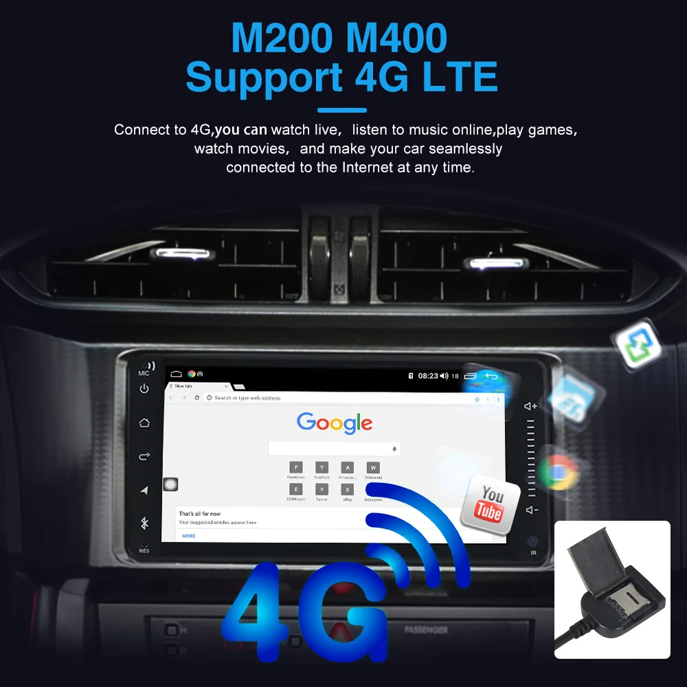 4 + 64 ГБ 9 дюймов Full touch Android 10 поддержка 4G Автомобильный мультимедийный плеер для VW