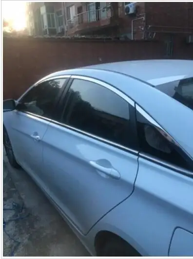 Хромированный литой подоконник из нержавеющей стали для hyundai Sonata 8 2011 2012 высокого качества