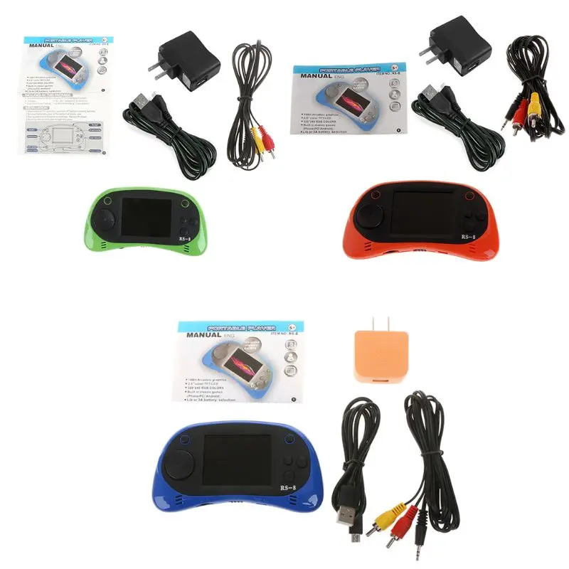 2," TFT дисплей Портативный игровой плеер встроенный 260 Классическая игровая консоль