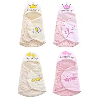 

Newborn Blanket Sleeping Bag Double Thick Quilted Anti-Kick Bag with Constant Temperature and Comfortable Environment