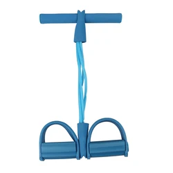 Tension Rope 4 Tube Puller Pedal Ankle Abdominal Exerciser Fitness Elastic Sit Up Pull Rope Home Gym Sport Training Equipment