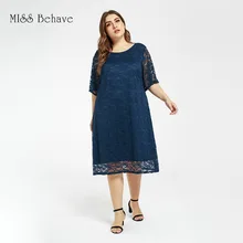 Летние Новые Стильные Свободные повседневные стройнящие сексуальные кружевные европейские и американские женские платья больших размеров