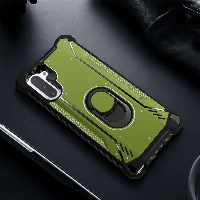 Прочный противоударный кольцевой чехол для телефона samsung Galaxy S10 Plus S10Plus S9 Note 9 10 Note9 S9Plus S10E противоударный чехол - Цвет: Green
