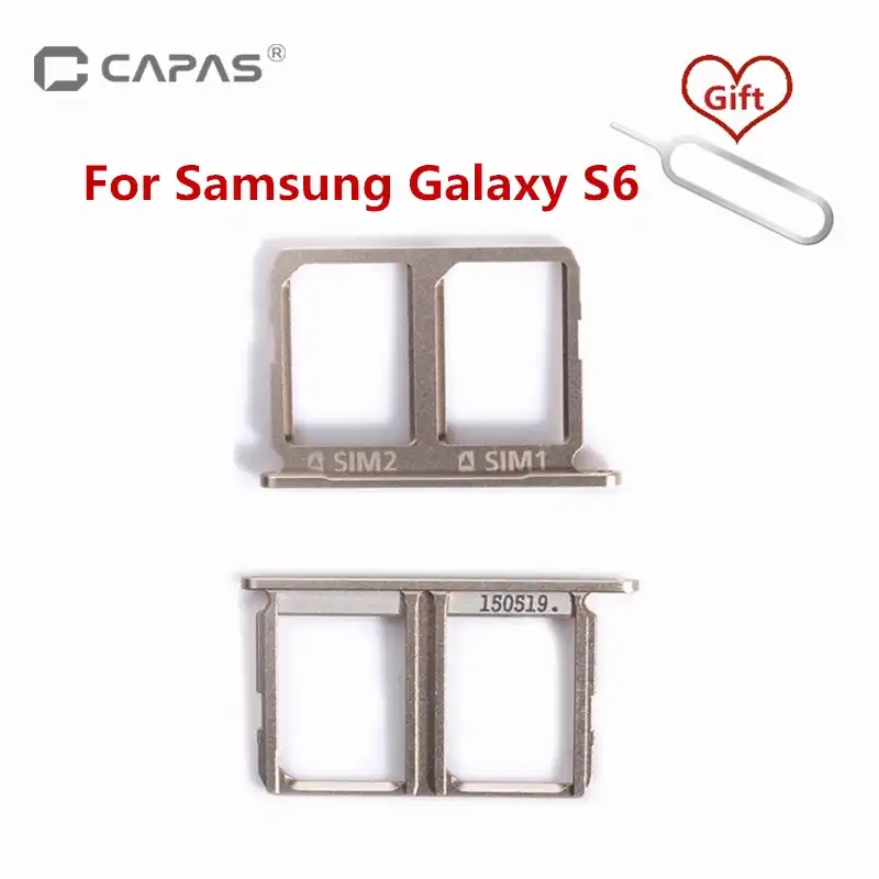 Для Samsung Galaxy S6 держатель лотка для sim карты G920 одиночный/двойной слот адаптер